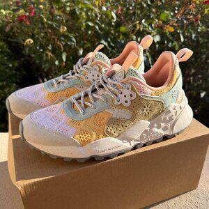 Women’s Pastel Multi-Color Sneakers - Flower Mountain Running Shoes